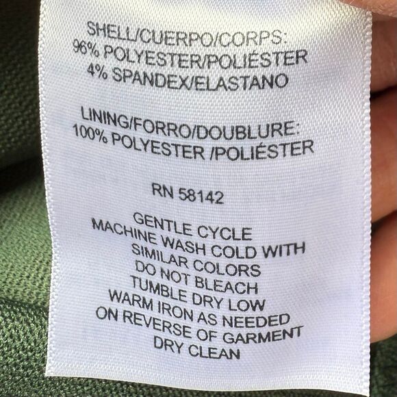 NWT Maggie London flutter sleeves green sheath midi dress Size 6 - Picture 14 of 16